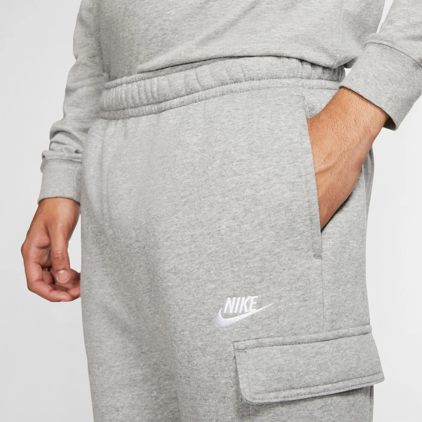 Nike Sportswear Club Fleece Cargobroek Grijs Wit