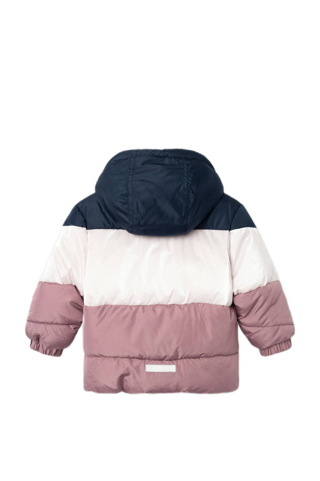NAME IT gewatteerde winterjas NMFMILLE donkerblauw/wit/lila