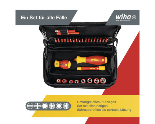 Wiha slimVario electric gereedschapsset 31-delig.