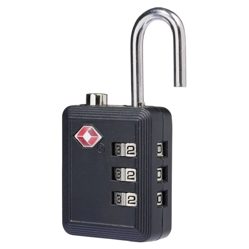 Cadenas de voyage avec code de sécurité noir