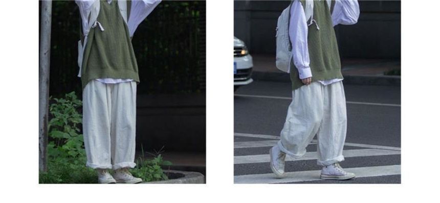 Adotuastic - V-hals effen wafel oversized trui vest