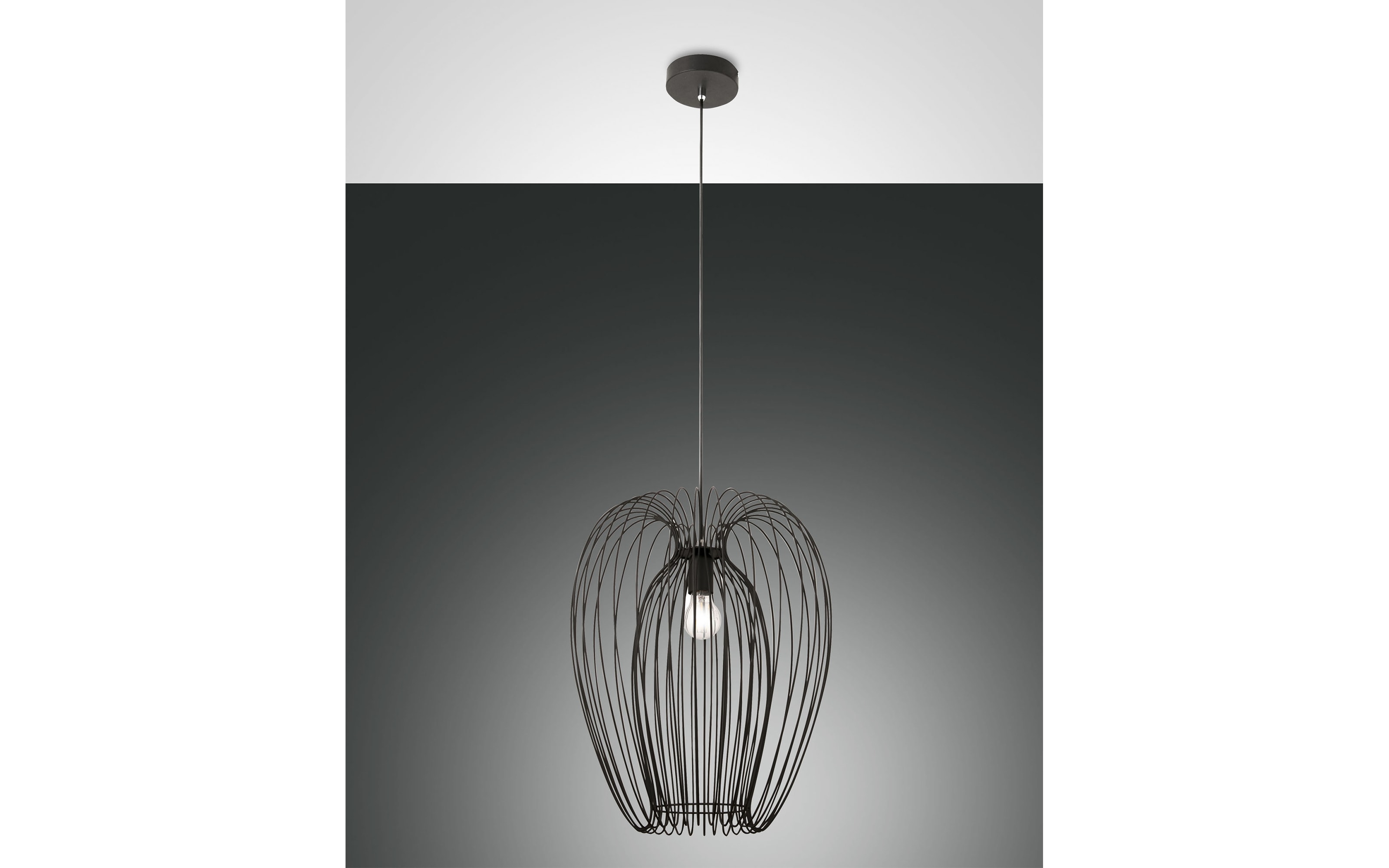 Pendelleuchte Camp, schwarz, 40 cm
