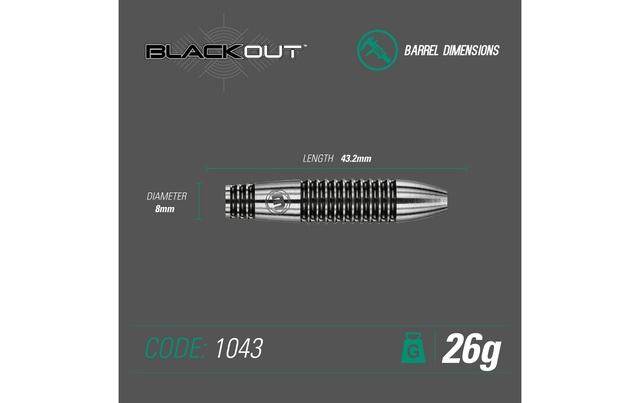 Winmau Dartpfeil »Steeldart Blackout 3 Stück«