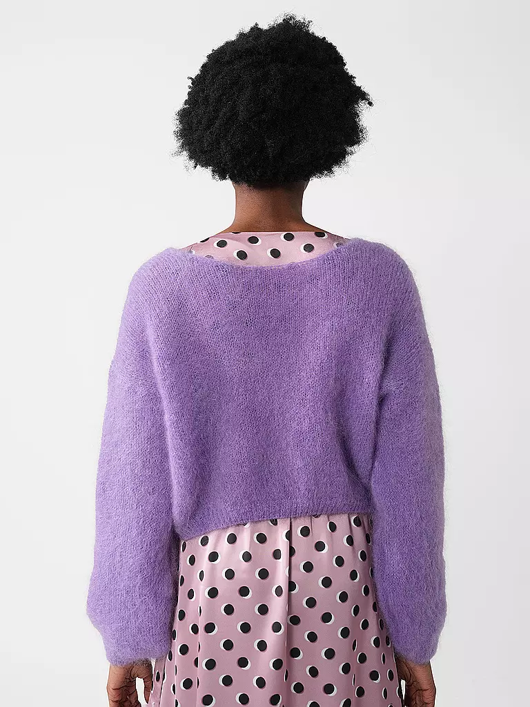 AMERICAN DREAMS Cardigan Cropped Fit CORNELIA lila