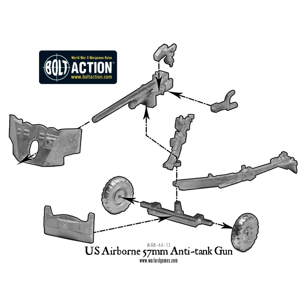Bolt Action - US - Airborne 57mm anti-tank gun