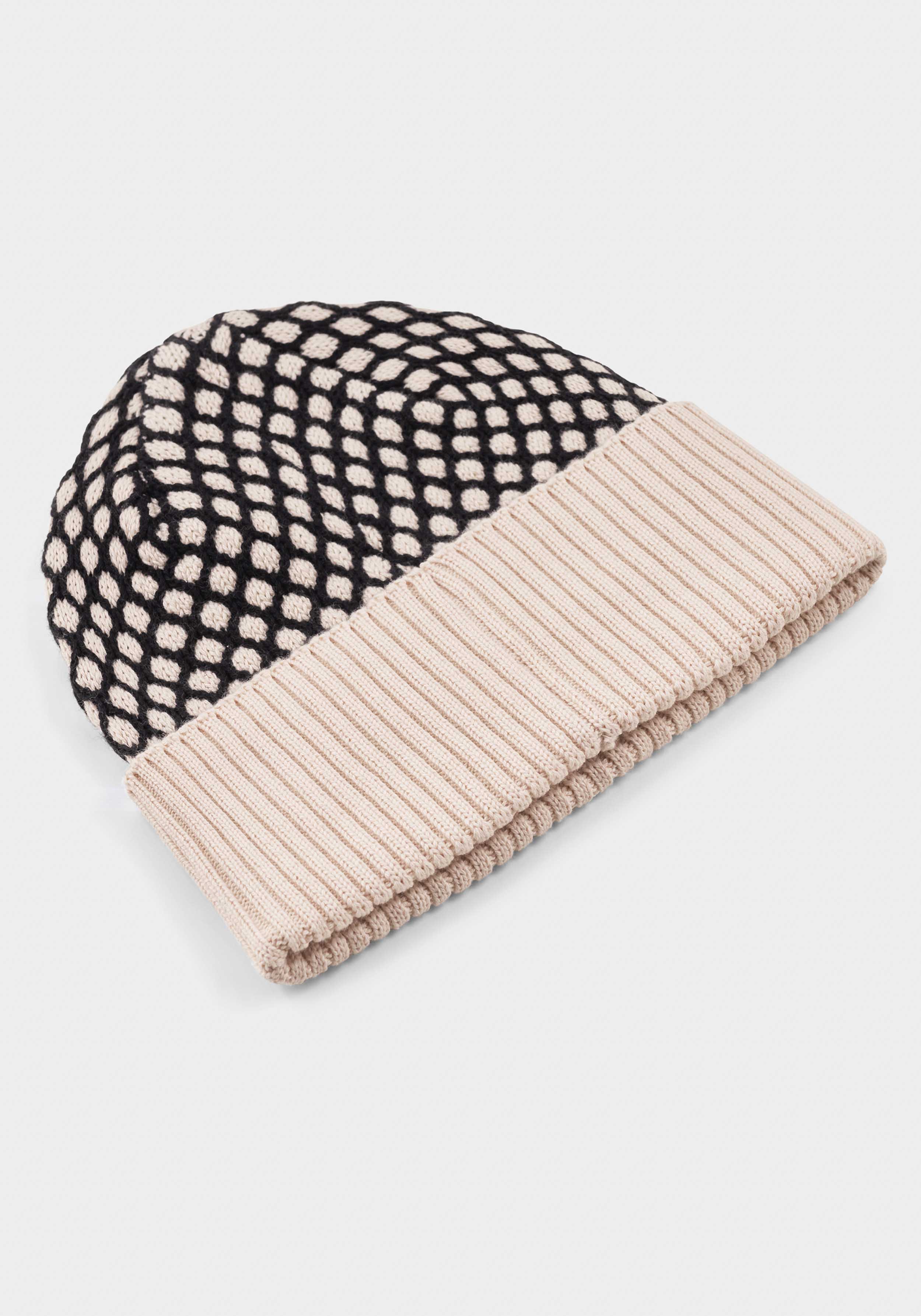 Dedicated Beanie Hemavan Bubble Knit Black/Vanilla Whitecap Gray