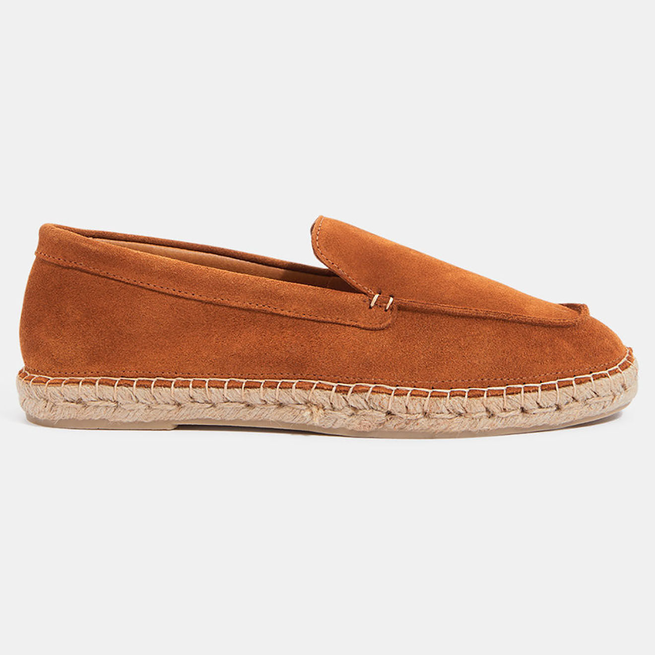 Comptoir GL Mocassins espadrilles en Velours de Cuir camel