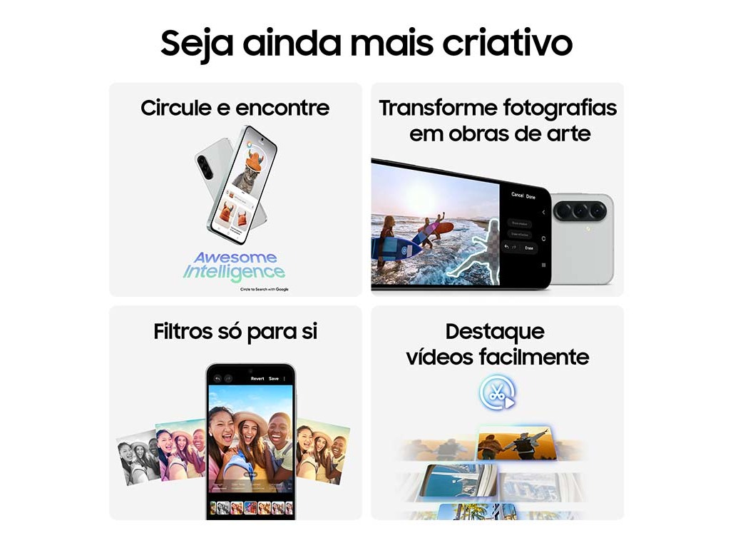 SMARTPHONE SAMSUNG GALAXY A56 5G CINZENTO 128GB
