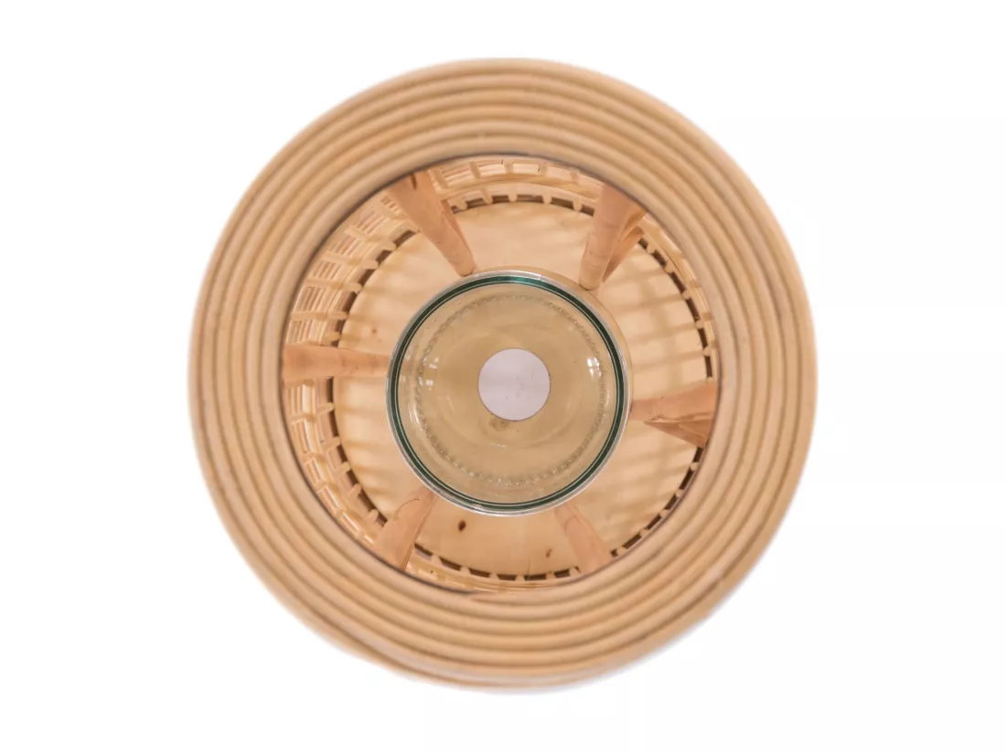 LANTERNE Iva | Couleurs naturelles | avec insert en verre | chandelier | lampadaire | lampe en bambou | lanterne | porte-bougie | luminaire