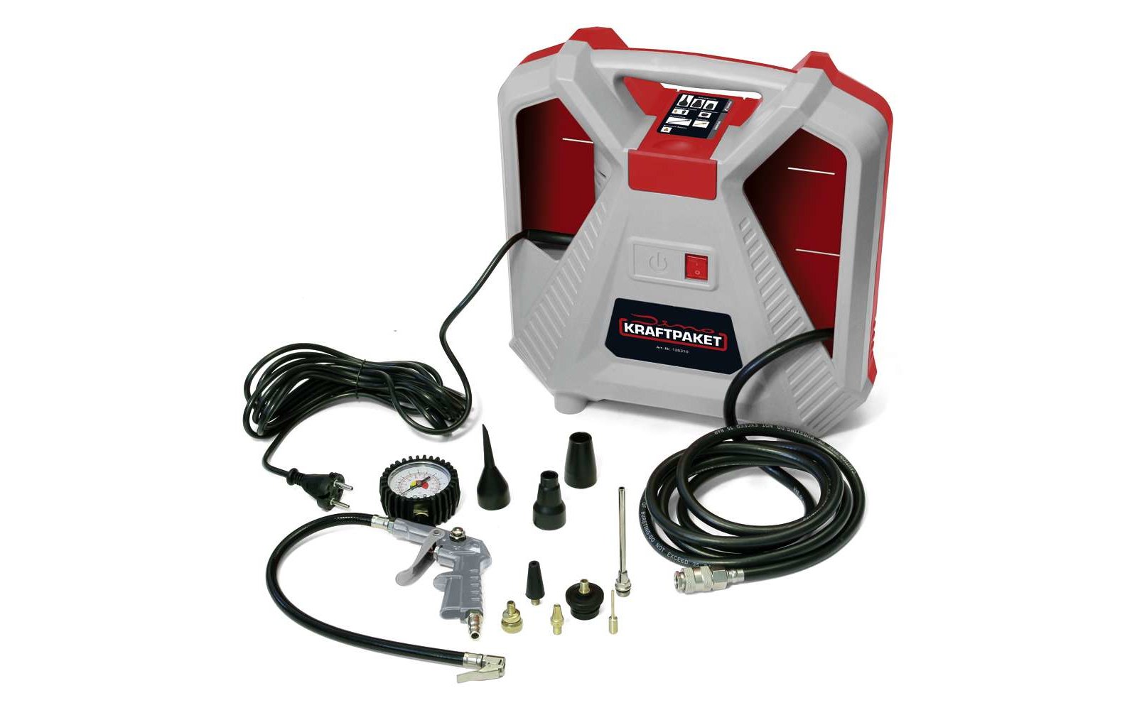Dino Kraftpaket Kompressor mit Adapter Set 9-tlg. 230 V / 1100 W