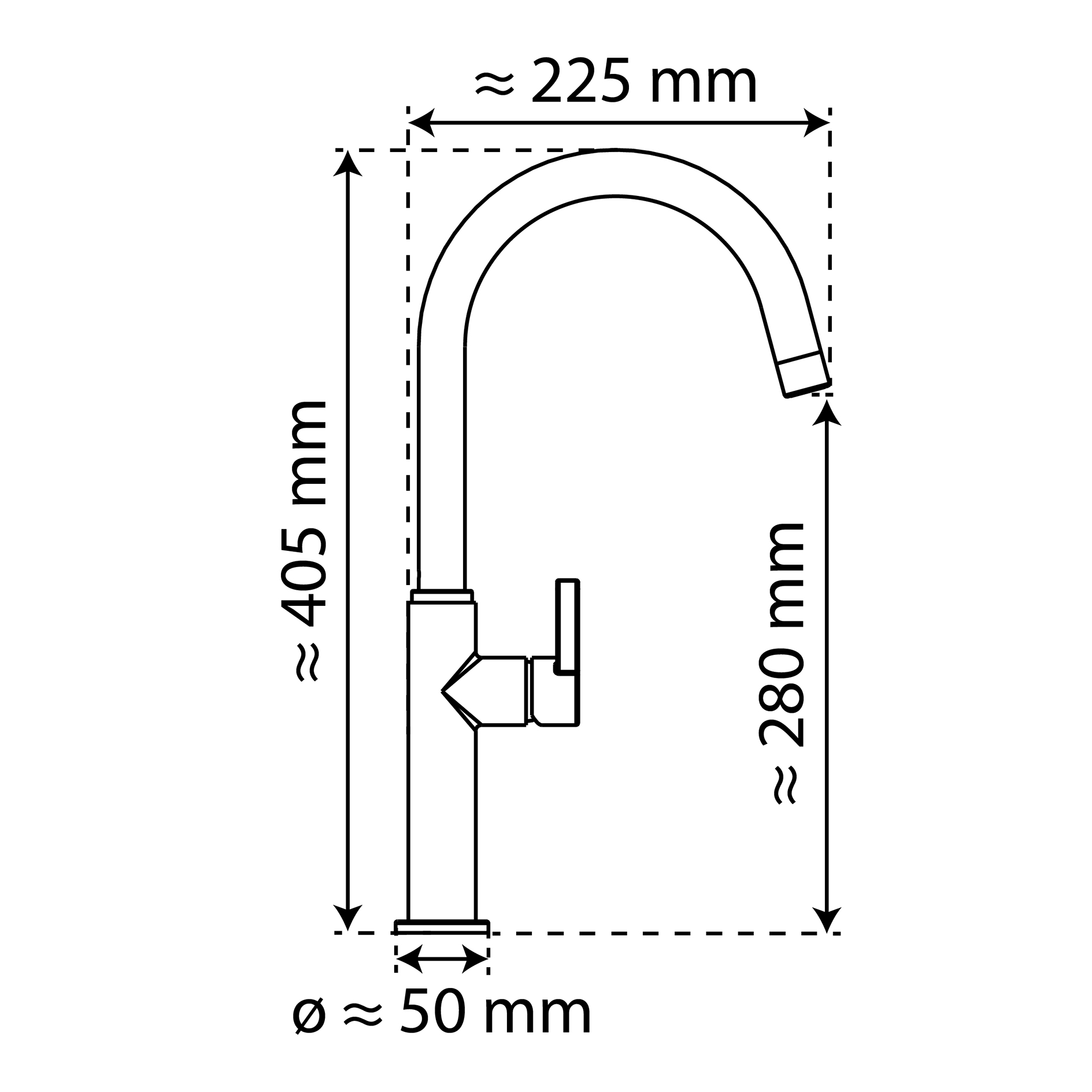 SISTANT Küchenarmatur - schwarz - Hochdruck - schwenkbar