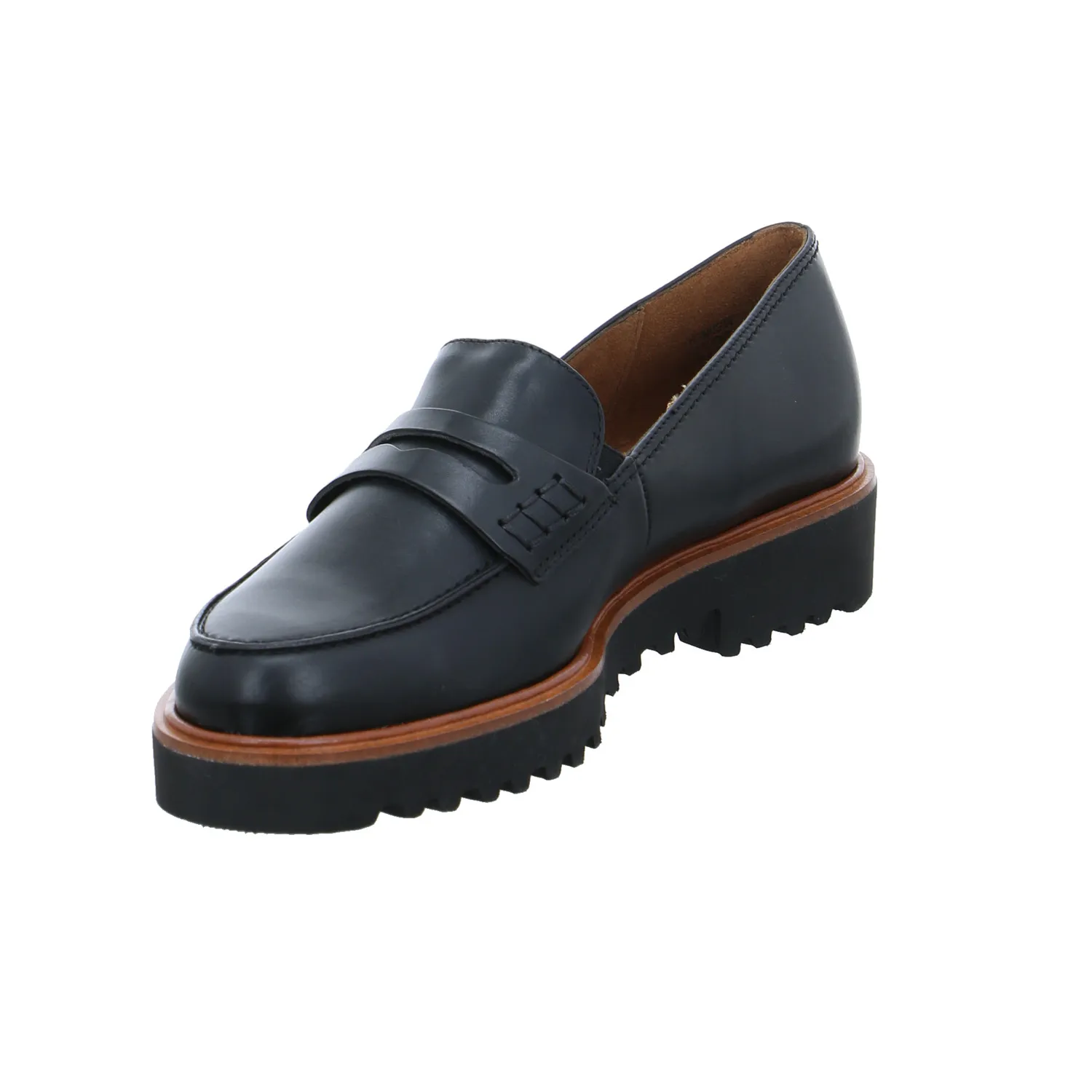 PAUL GREEN Slipper Schwarz Leder