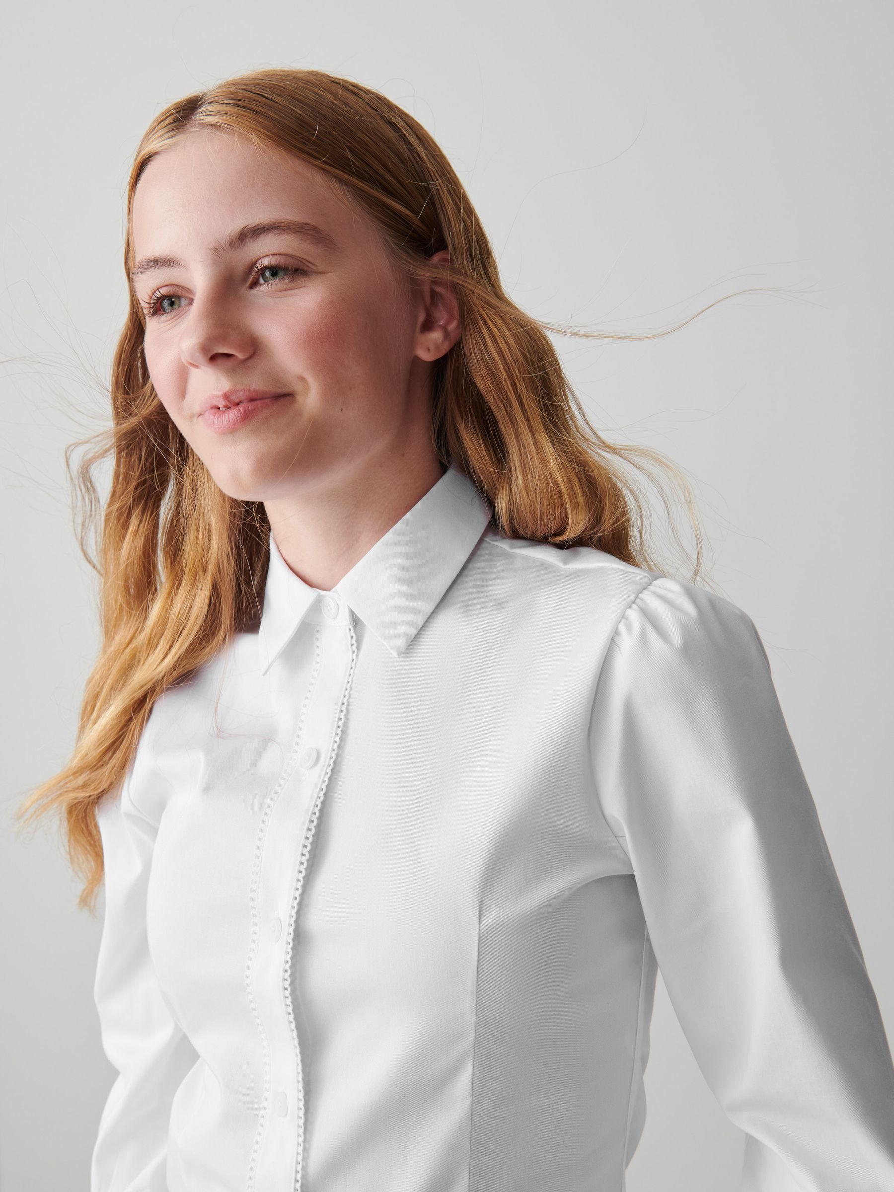 Clarks Fitted Long Sleeve School Shirt