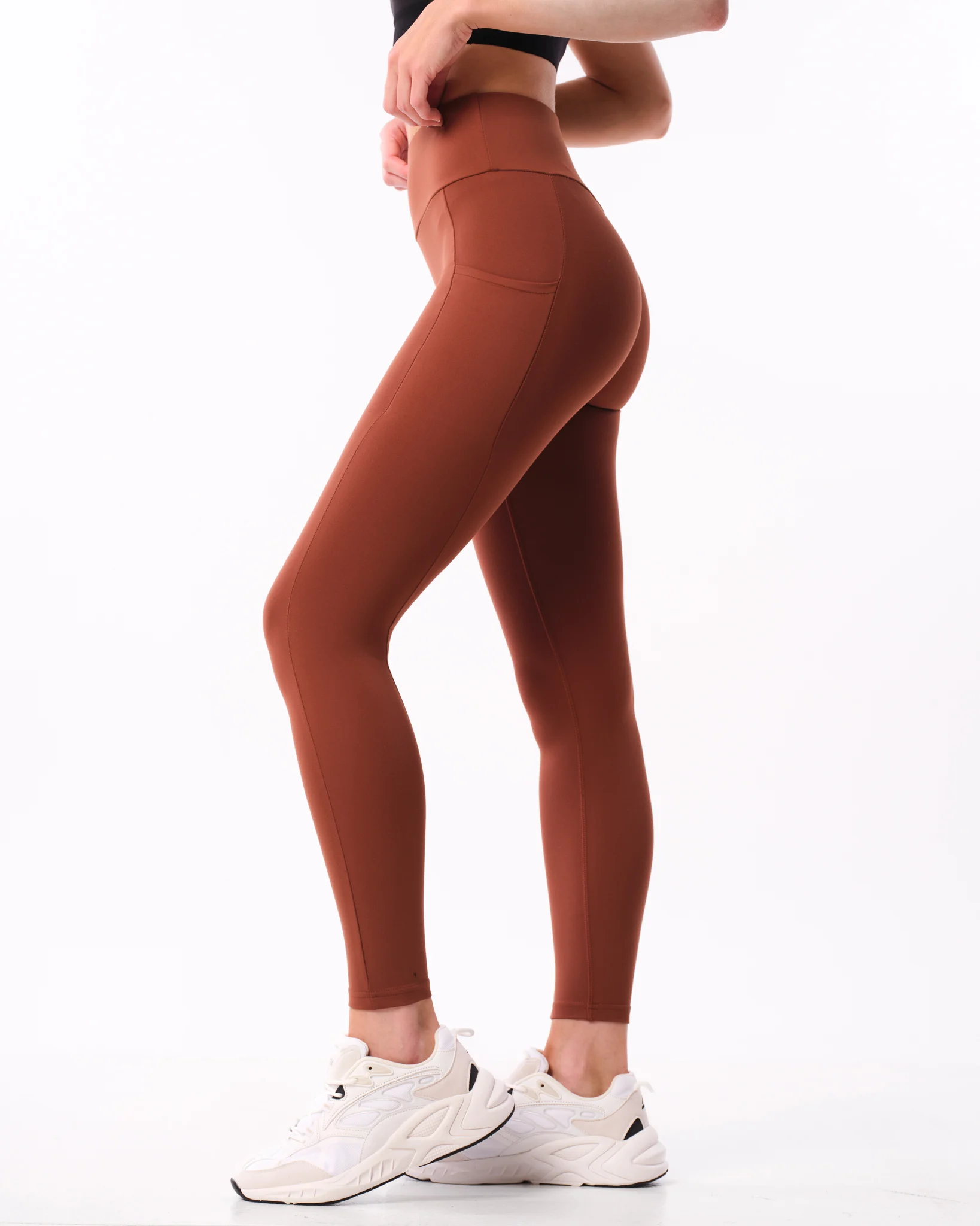 Bumpro Lively Scrunch Pocket Tights Brown Chocolate