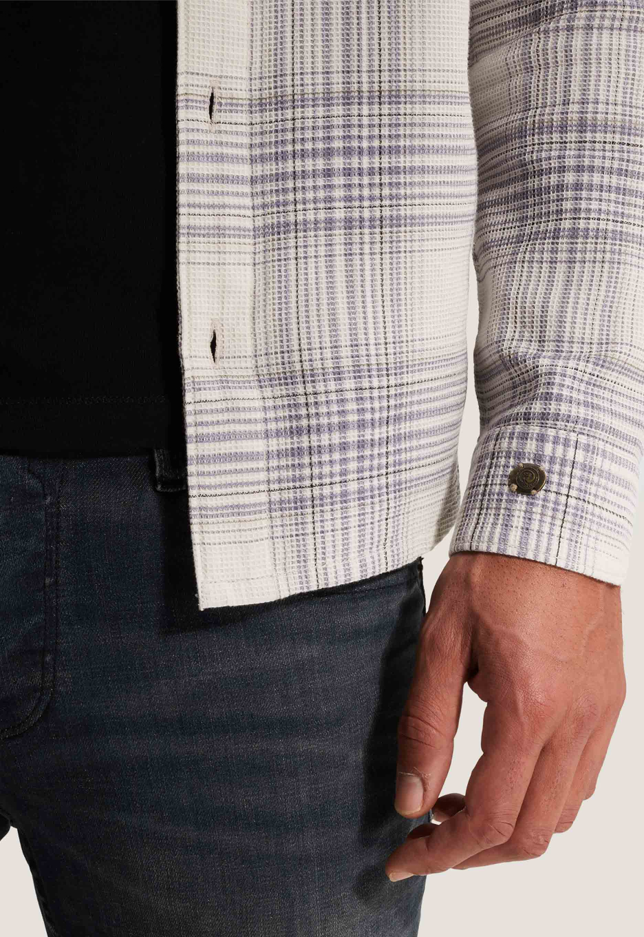 Cast Iron Checkered Waffle Jacket