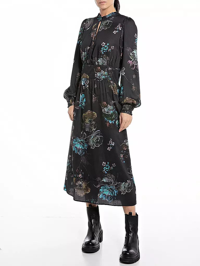 REPLAY Midikleid  schwarz