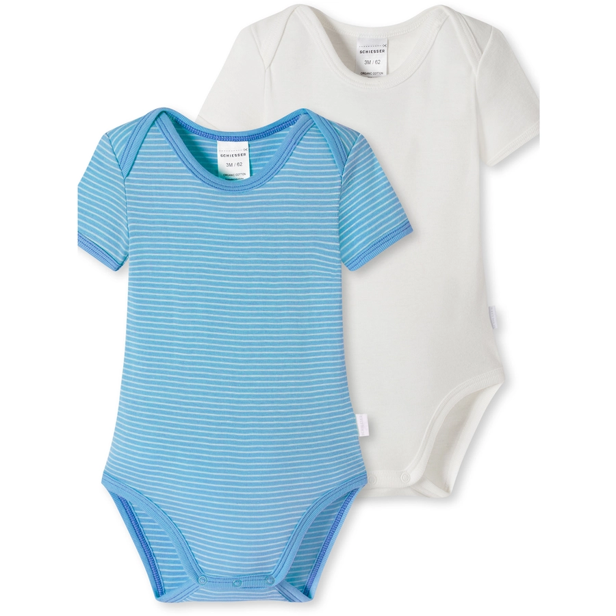 Schiesser Body Natural Love Organic Cotton blau, weiß