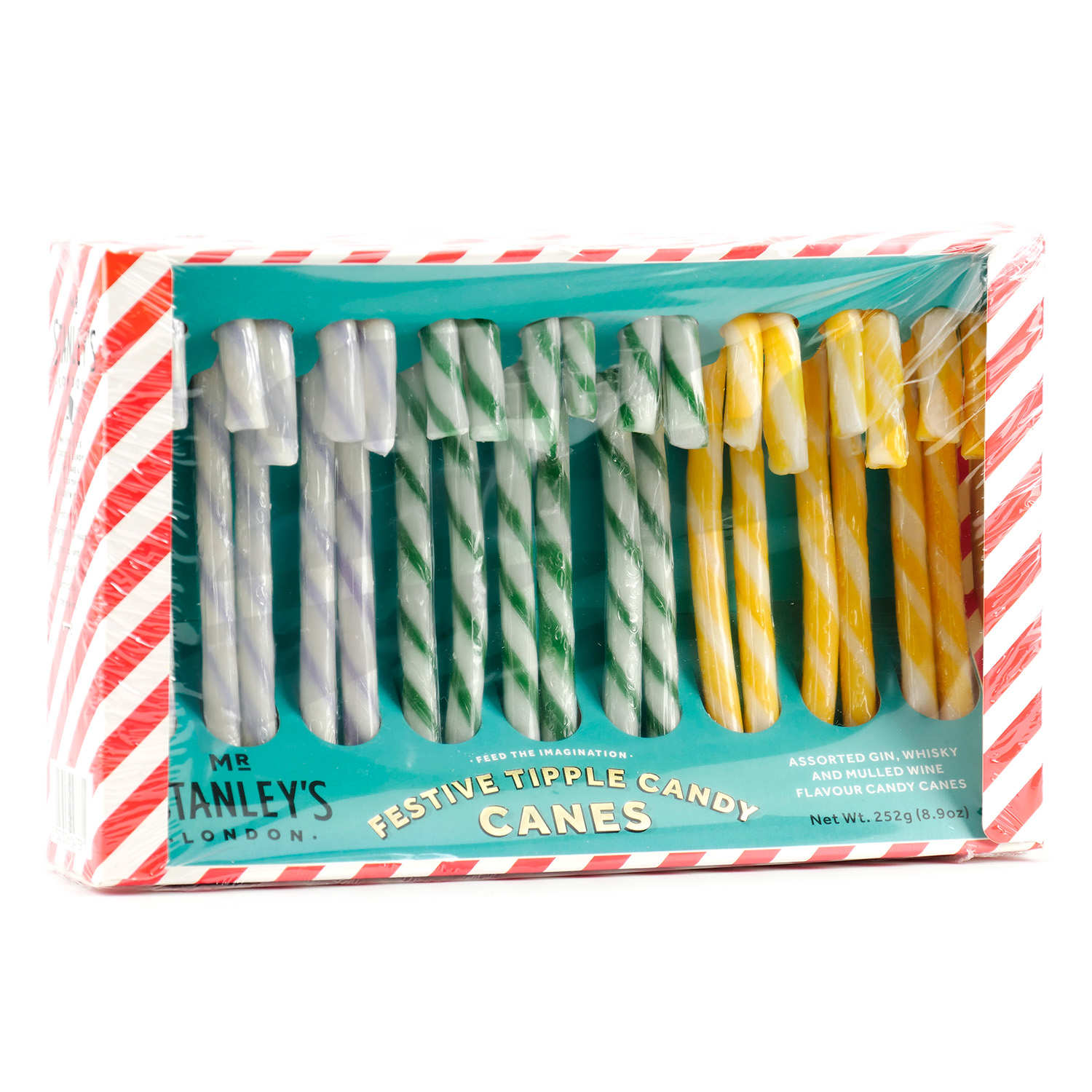 Assortiment de 18 sucres d'orge aromatisés au gin, whisky et vin chaud