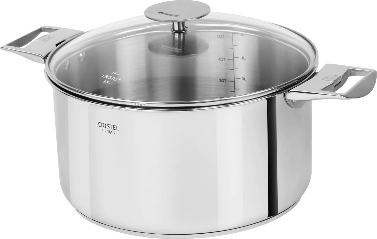 Faitout inox Casteline amovible 22cm Cristel