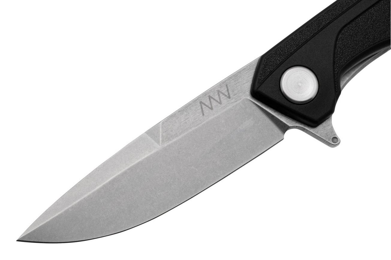 ANV Knives Z100 BB VZ100-051 Stonewashed Sleipner, Black GRN, zakmes