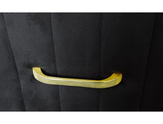 MENZZO - Coiffeuse paloma 1 tiroir velours noir
