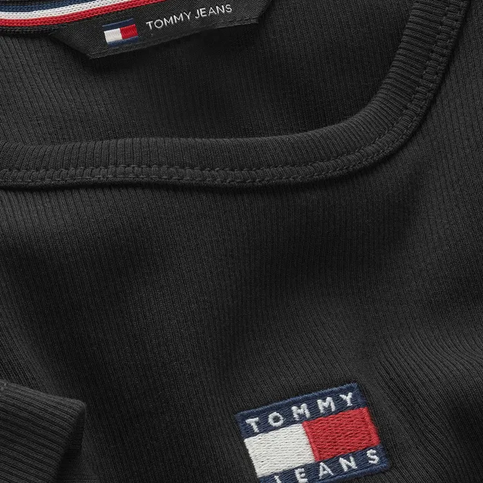 Tommy Hilfiger Slim Badge Ribbed Shirt Dames
