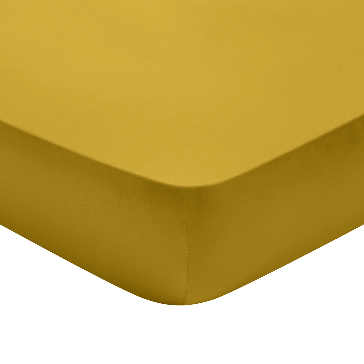 Drap housse Partition Satin de coton Coloris Curry