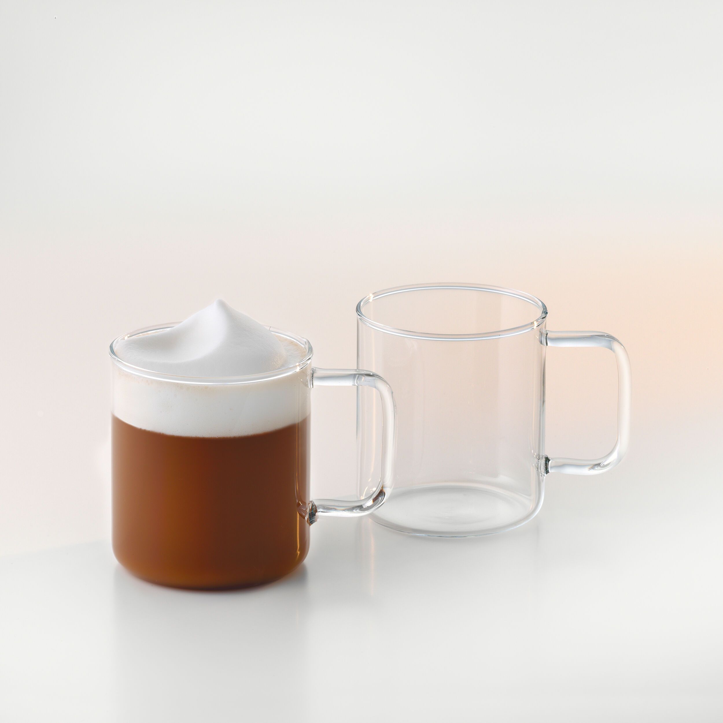 TEA & COFFEE Tassen-Set - Transparent / B: 11.5 cm x T: 8.0 cm x H: 9.0 cm