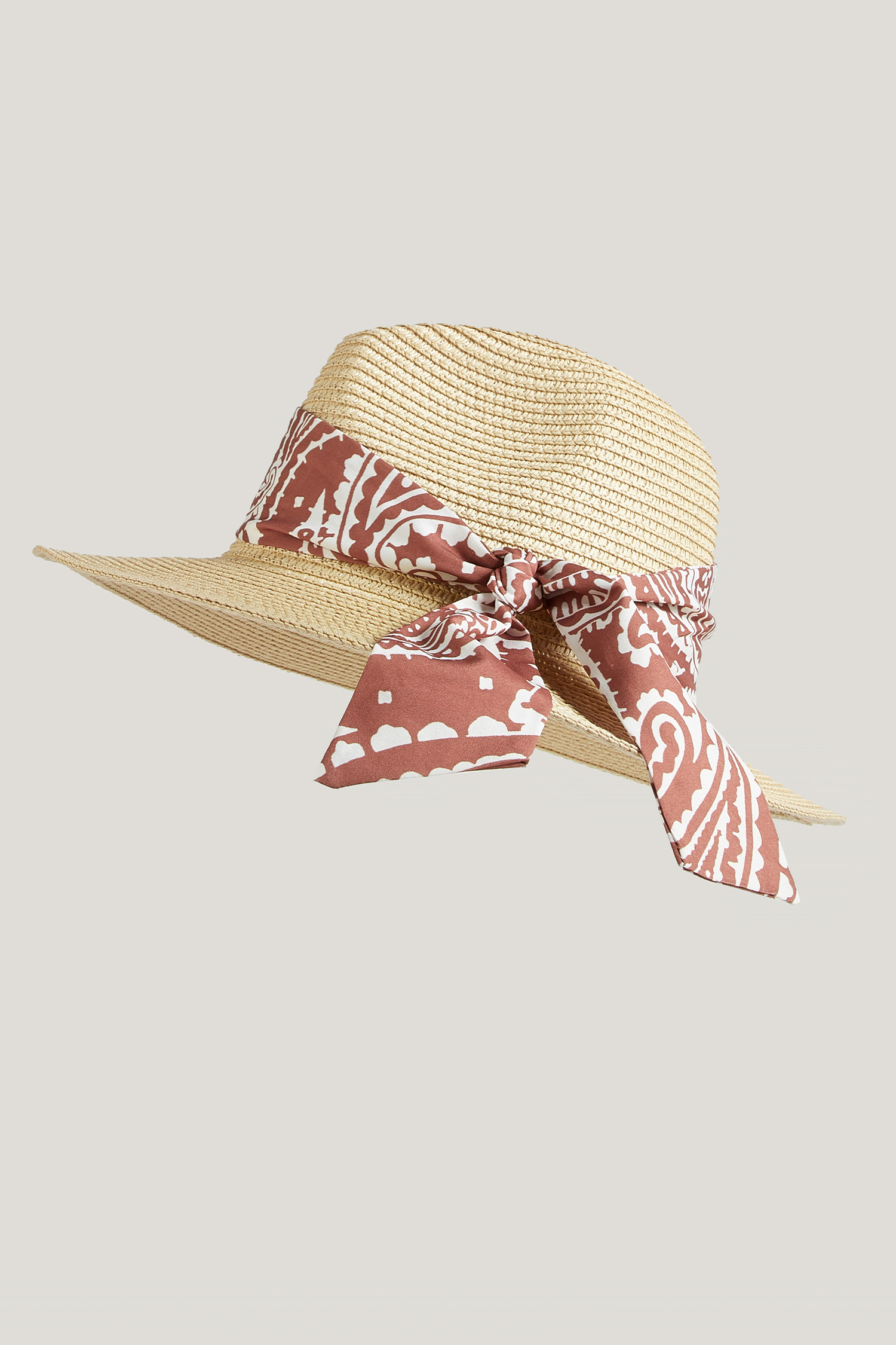 Chapeau de paille avec bandeau neutre