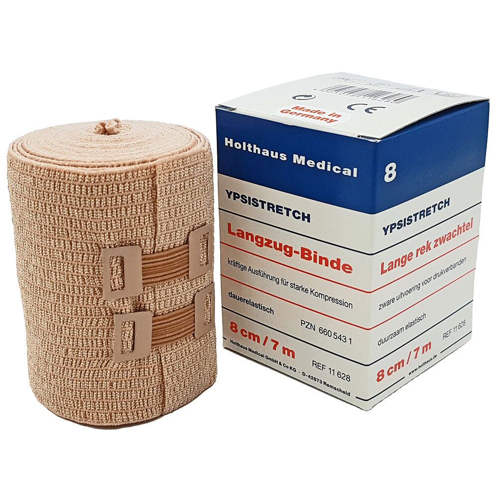 YPSISTRETCH Langzug-Binde kräftig 8 cm x 7 m
