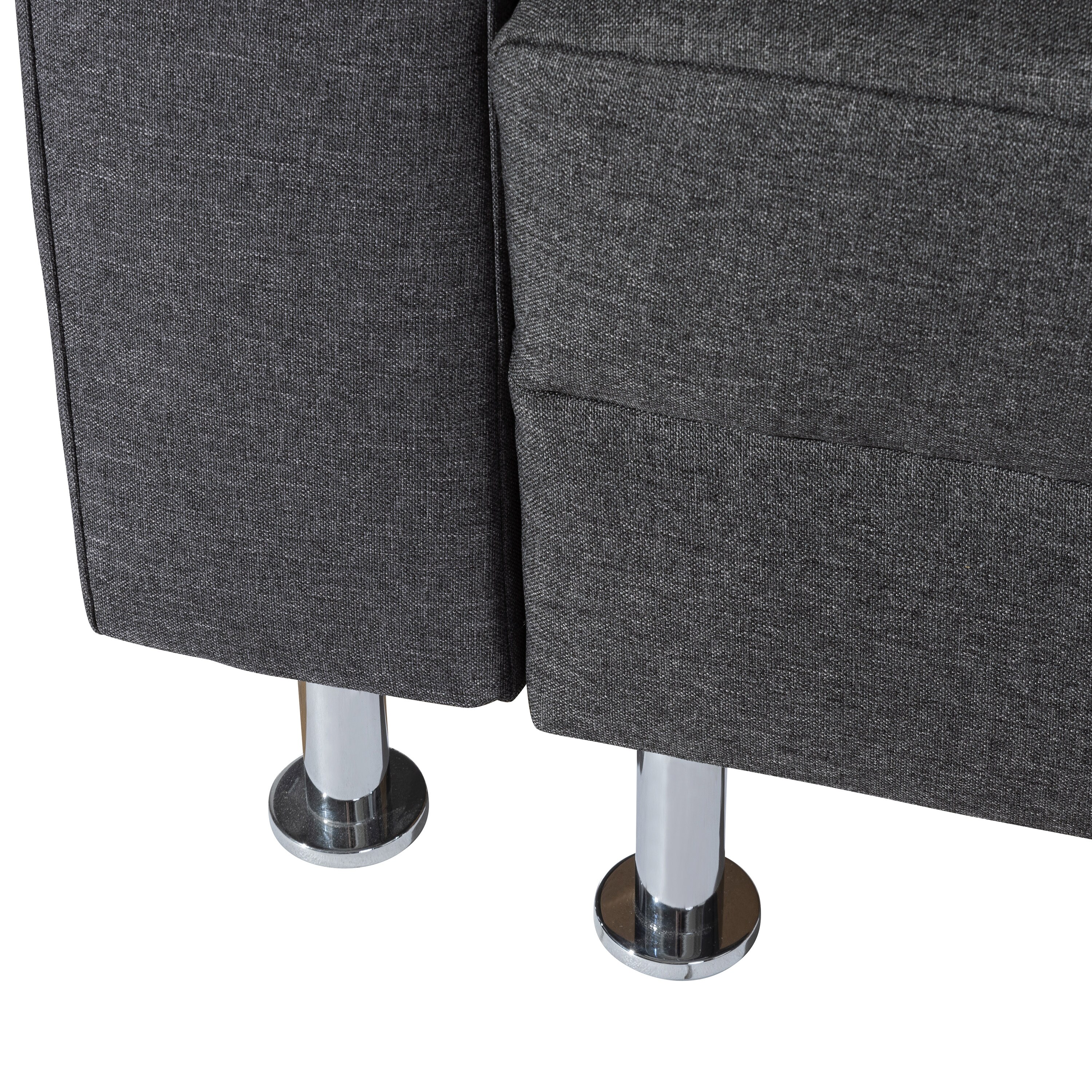Max Winzer Cicero Ecksofa rechts mit Schlaffunktion Flachgewebe graphit Schlafsofa
