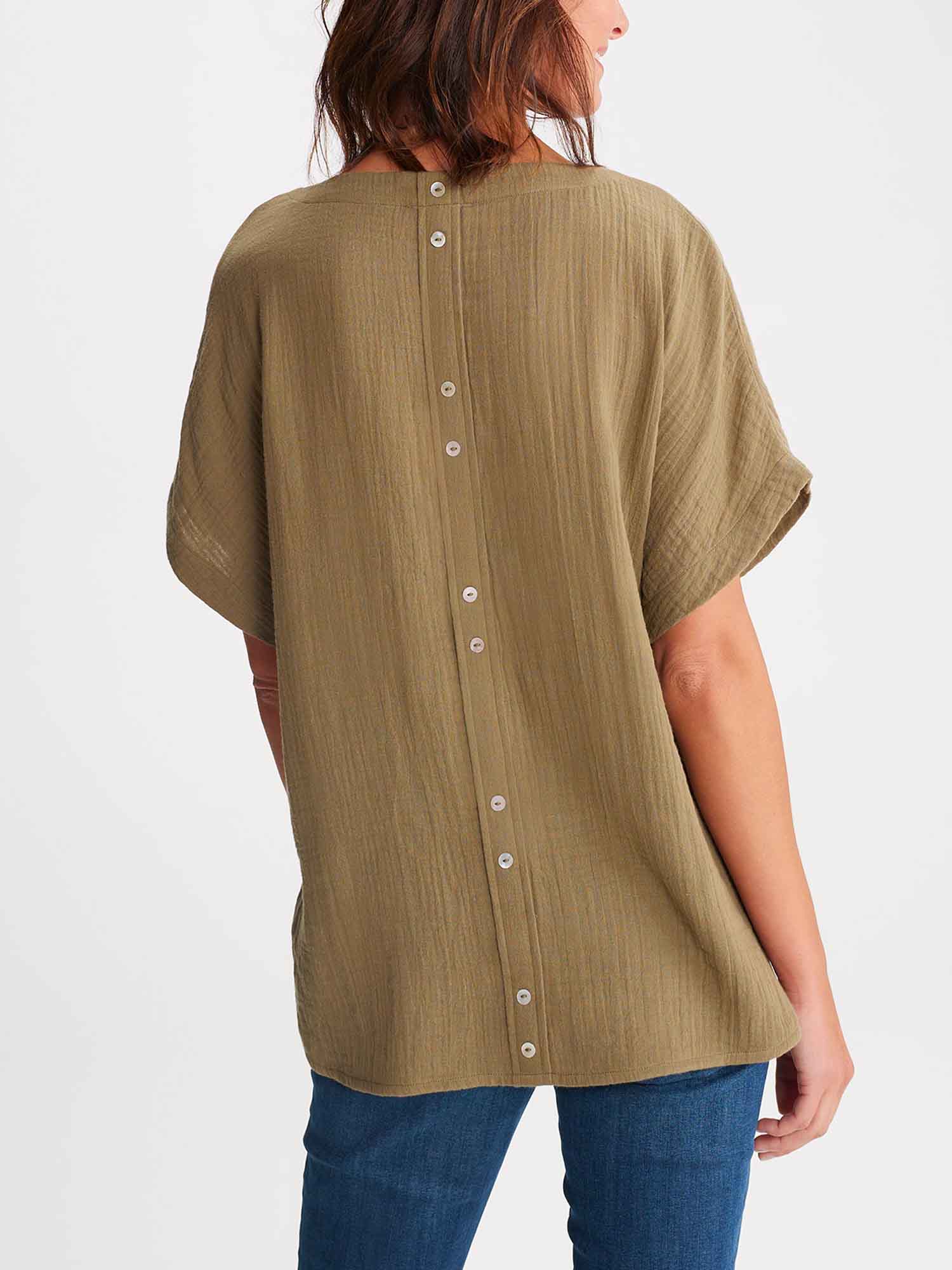 Blouse Femme Gaze de Coton Vert