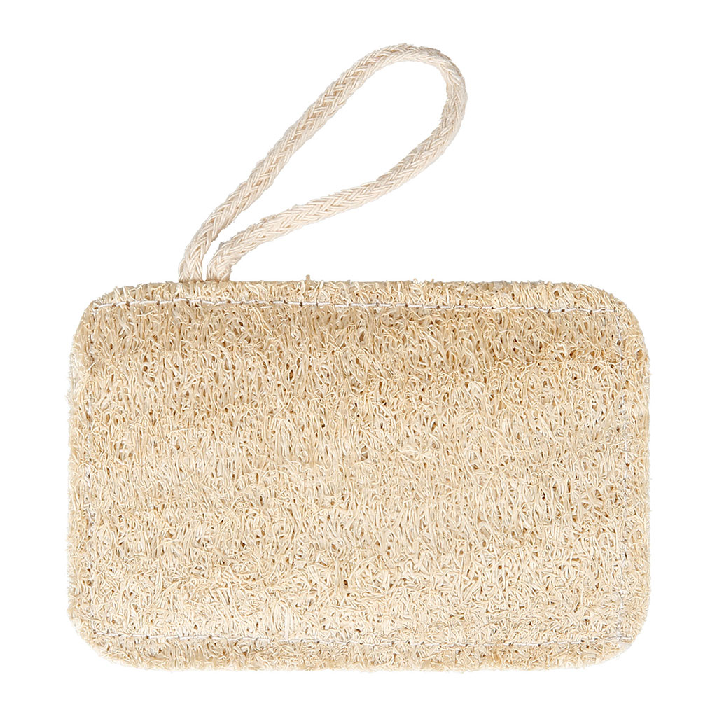 Eponge naturelle luffa rectangulaire 11x7cm