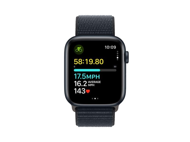 Apple Watch SE 2024 44 mm GPS Alu Sport Loop Mitternacht Kann schön viel. Für ganz schön wenig.