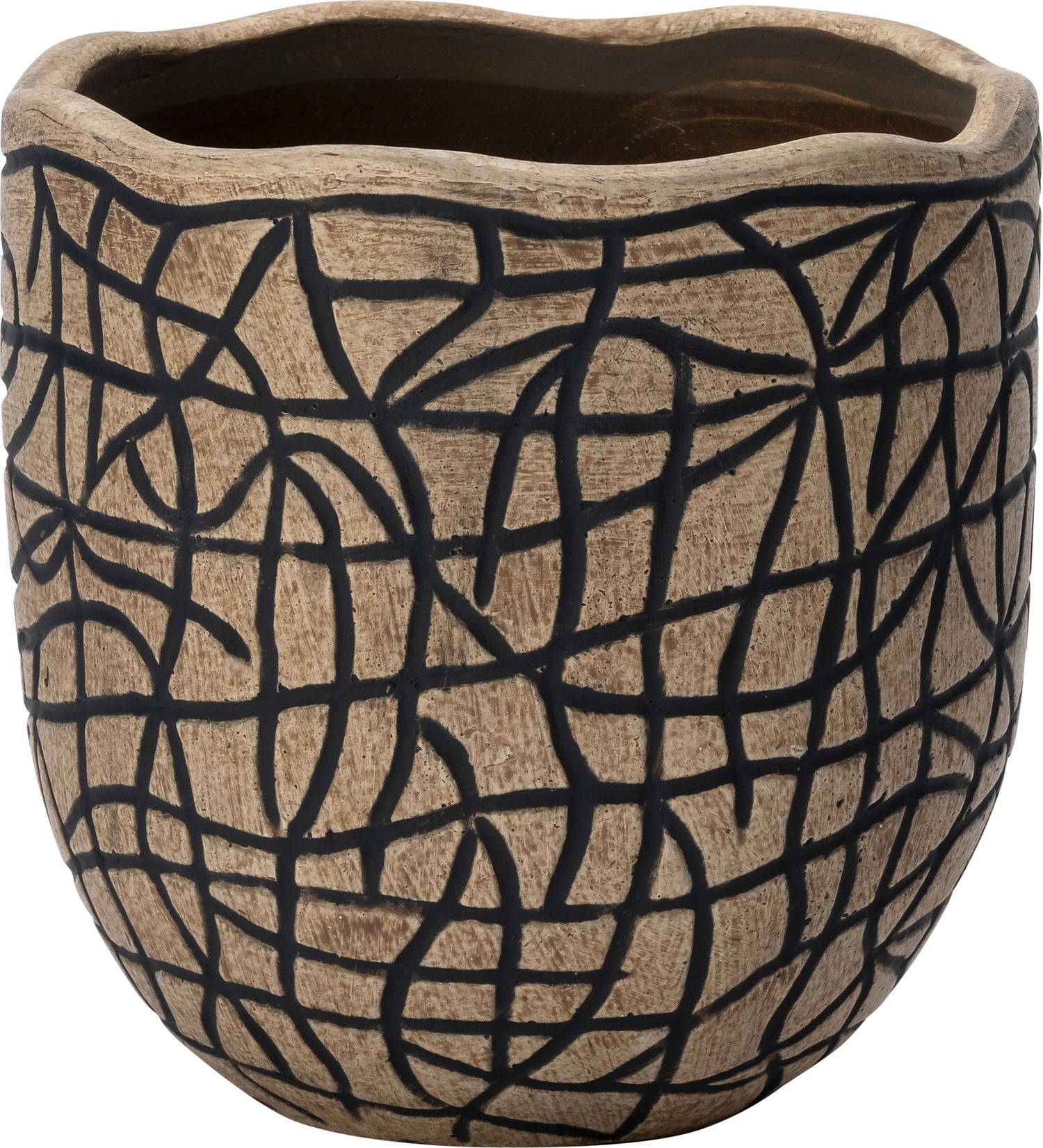 Intratuin bloempot Carr zwart D 18 H 17,5 cm