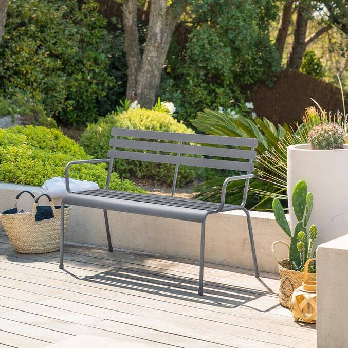 Banc de jardin GREENSBORO Graphite