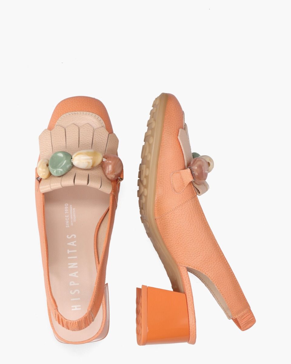 Hispanitas HV253945 Oranje Dames Slingbackloafers
