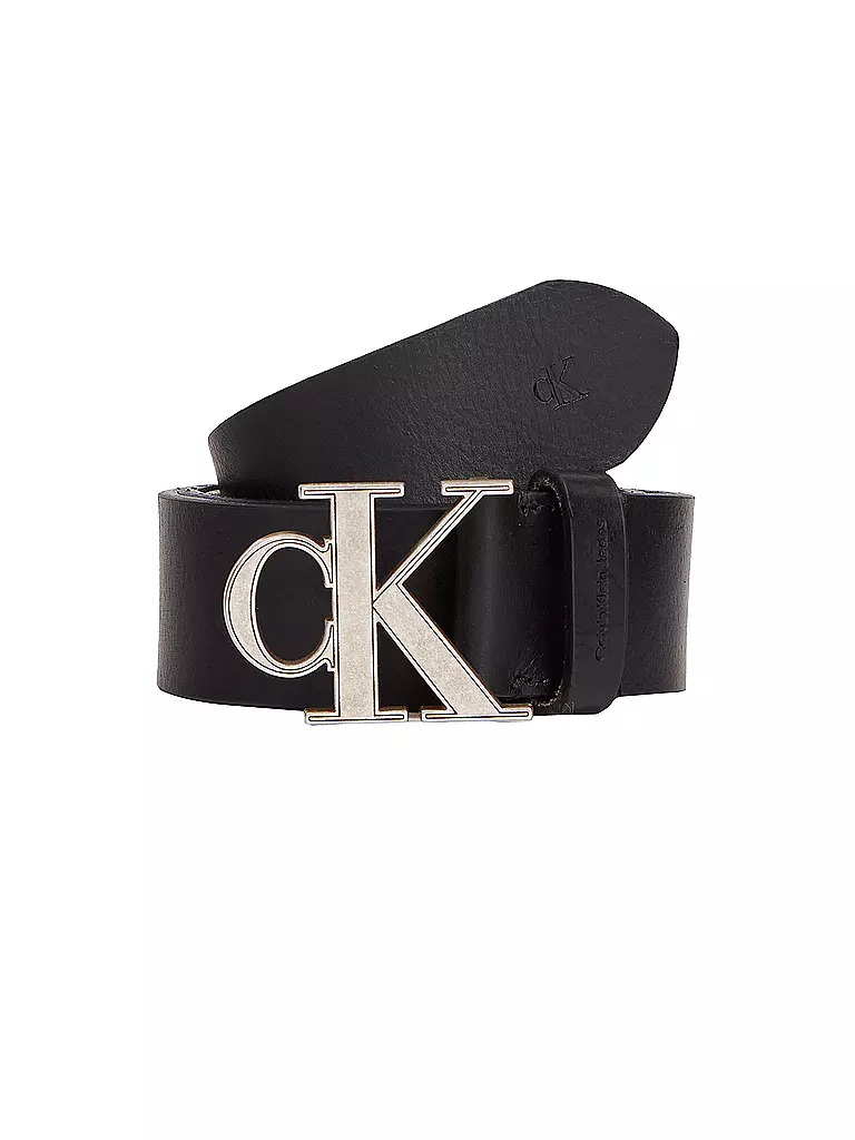 CALVIN KLEIN JEANS Ledergürtel schwarz