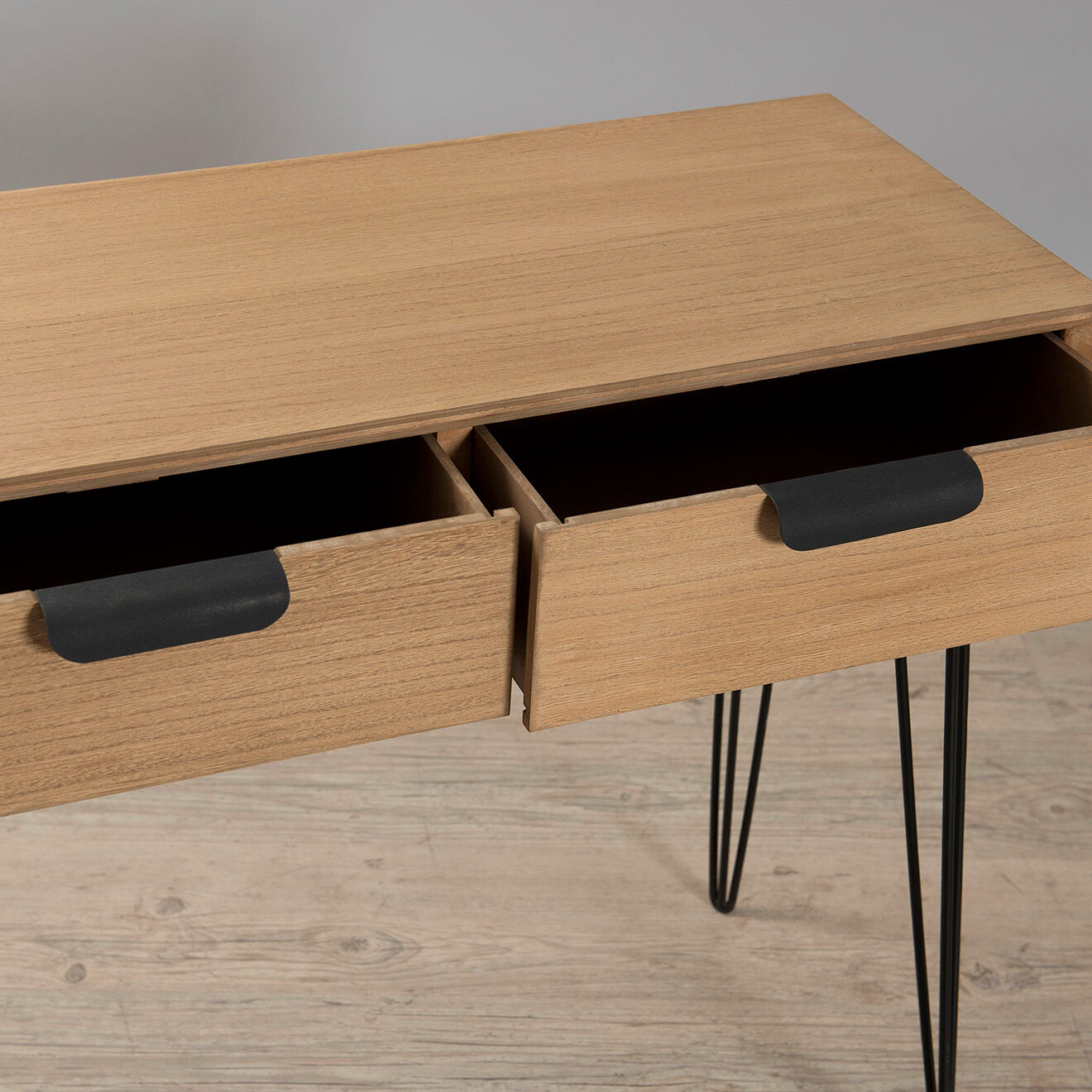 Macabane Console 2 tiroirs Margaux marron - 80x34.5x75 cm