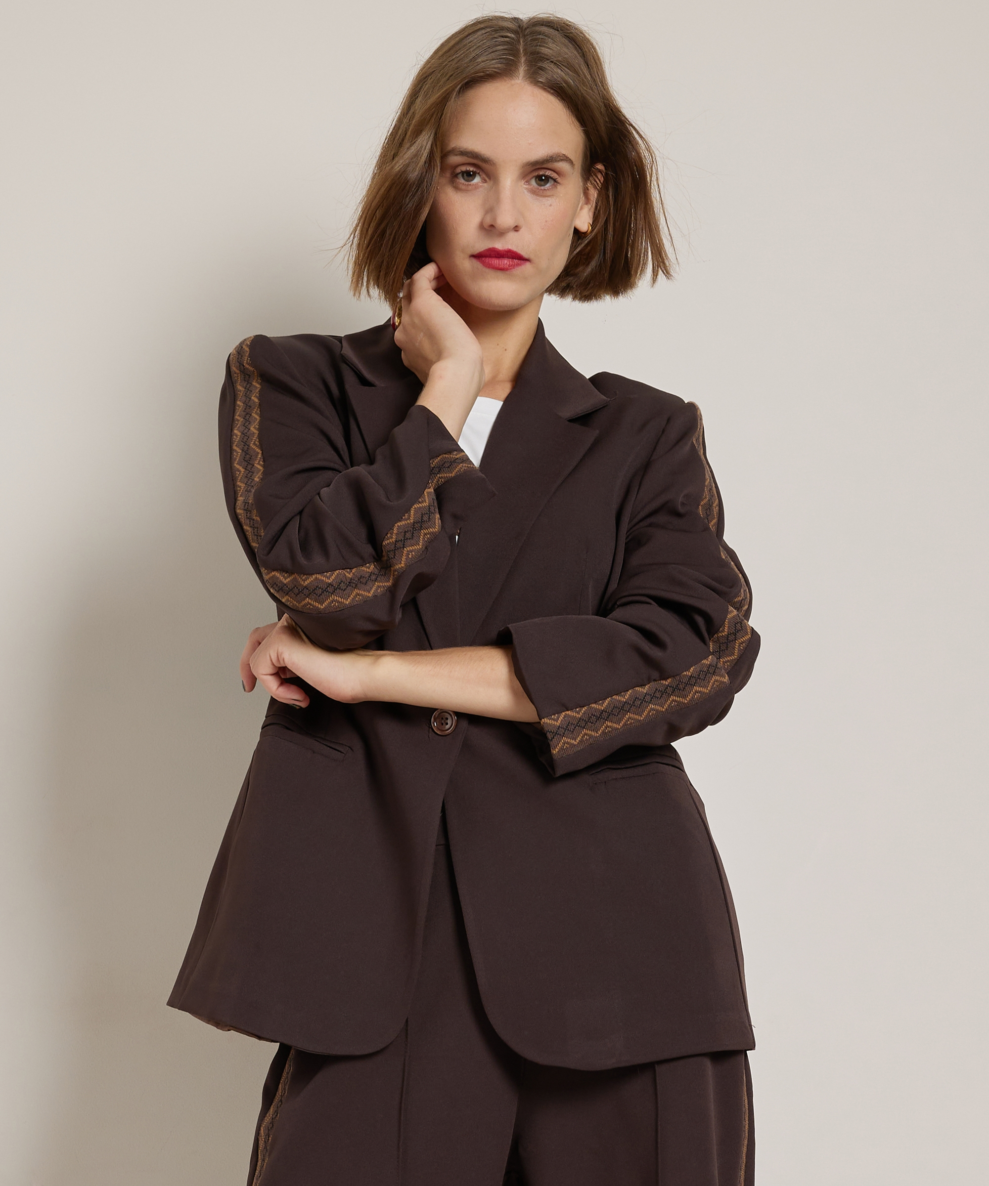 blazer met bies
