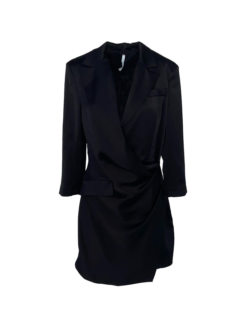 IMPERIAL ROBE MI-LONGUE POCHES PASSEPOILÉES NOIR