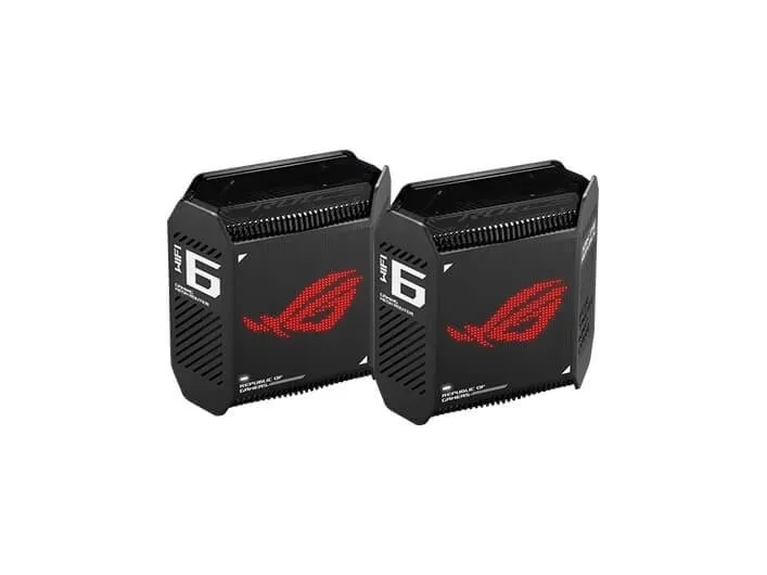 ASUS ROG Rapture GT6 - Wi-Fi-system - (2 routere) - op til 5800 sq.ft - mesh 1GbE, 2.5GbE - Wi-Fi 6 - Dual Band