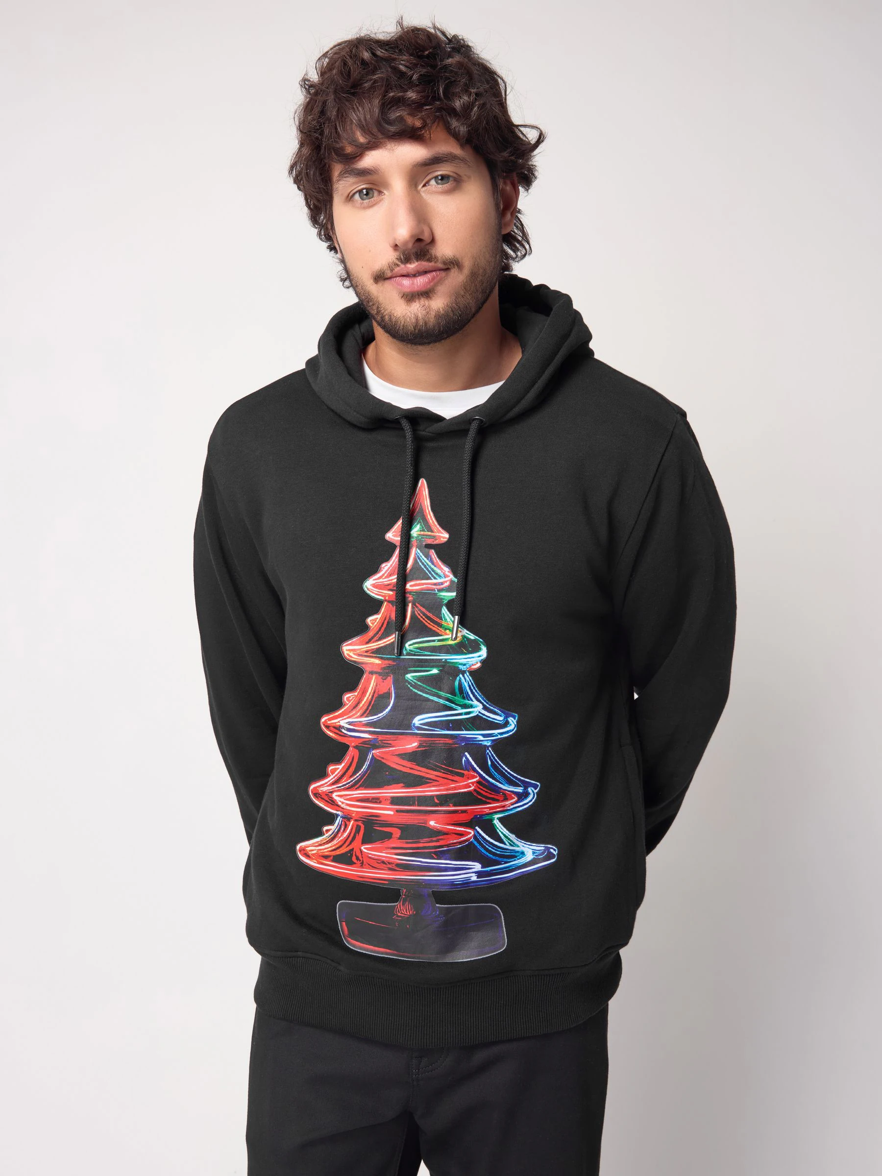 Zwart kerstboom - 100% Cotton Christmas Tree Hoodie