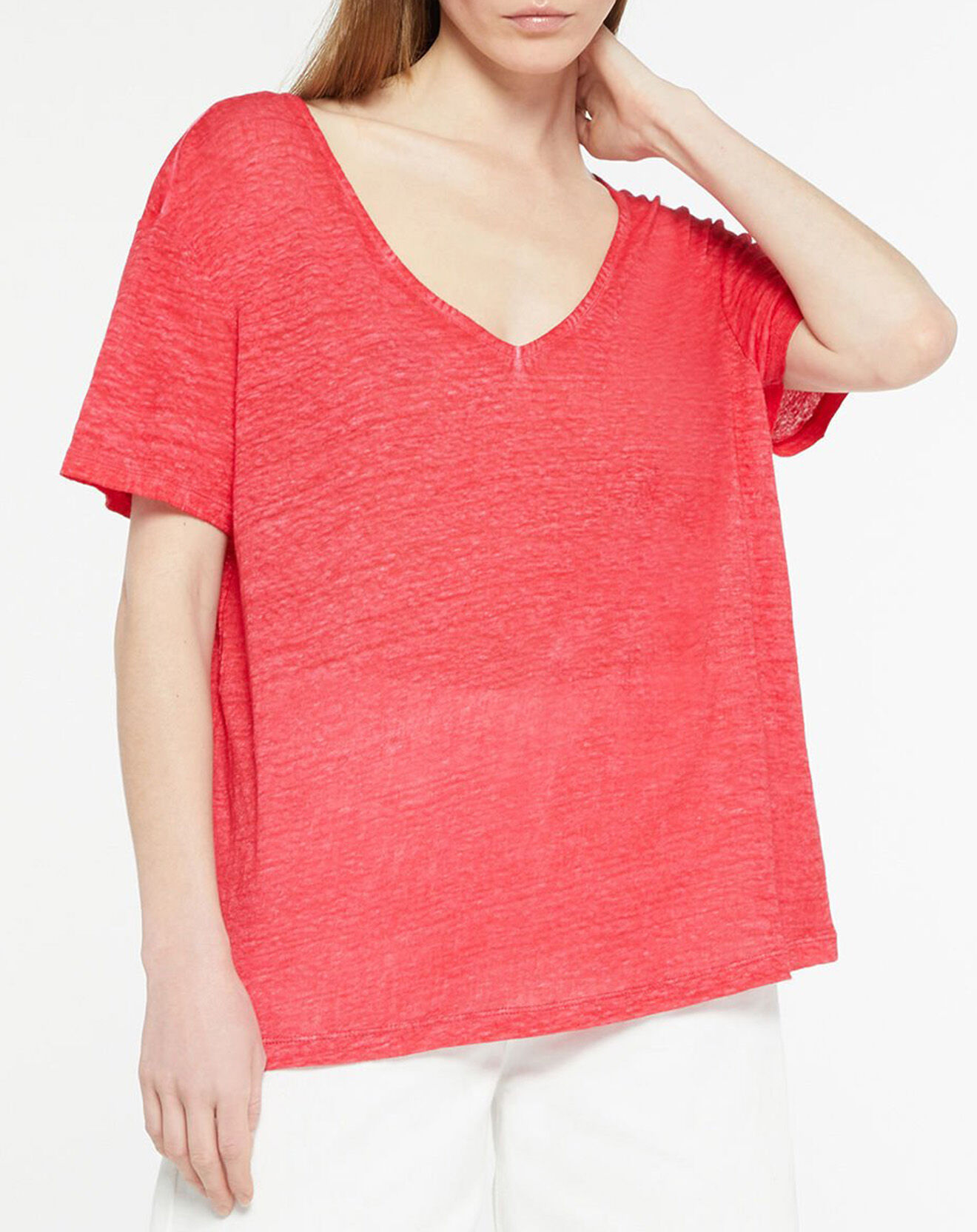 Galeries Lafayette T-Shirt 100% Lin Nada rose