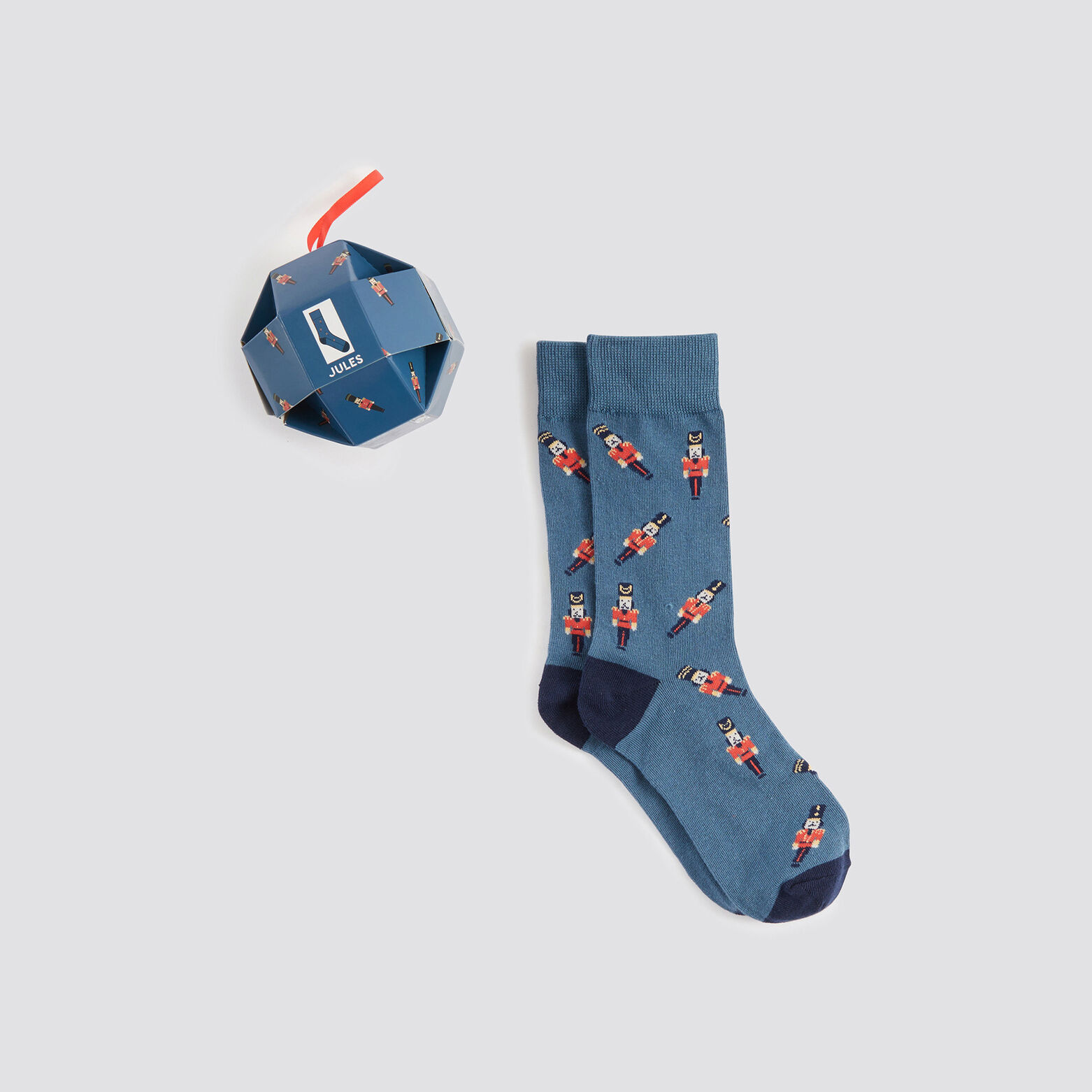 Chaussettes fantaisie dans une boule de Noël Bleu foncé