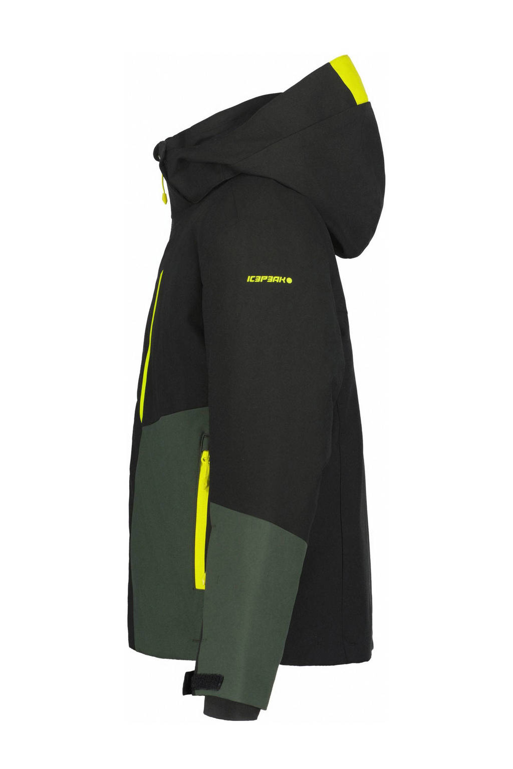 Icepeak ski-jack Ladd zwart/groen