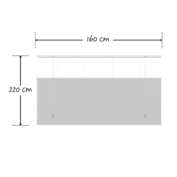 KARWEI enkel plisségordijn lichtdoorlatend wit (kleurnr. 6010) 160x220 cm (bxh)