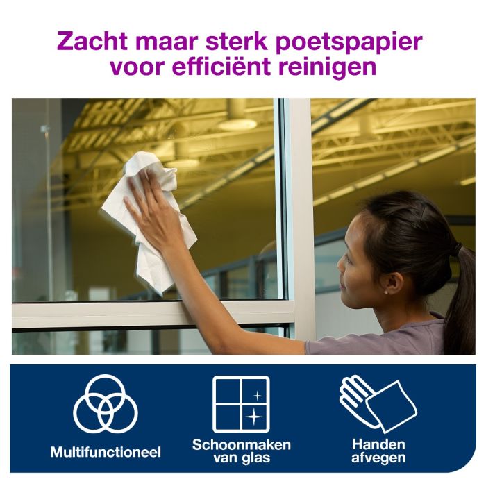 Tork 473252 Hydratek 12st minirol 1-lgs wit 120 mtr x 20 cm pak à 12 rol (473252)