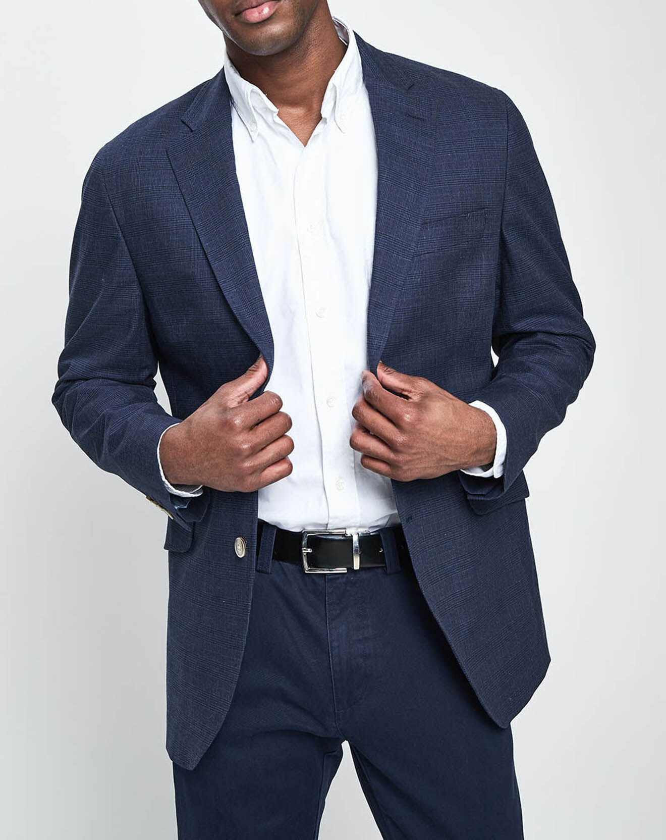 Hackett London Veste Stretch prince-de-galles bleue