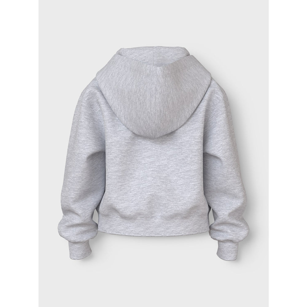 Køb Name It Light Grey Melange Mille Short Regular Sweat Cardigan Noos